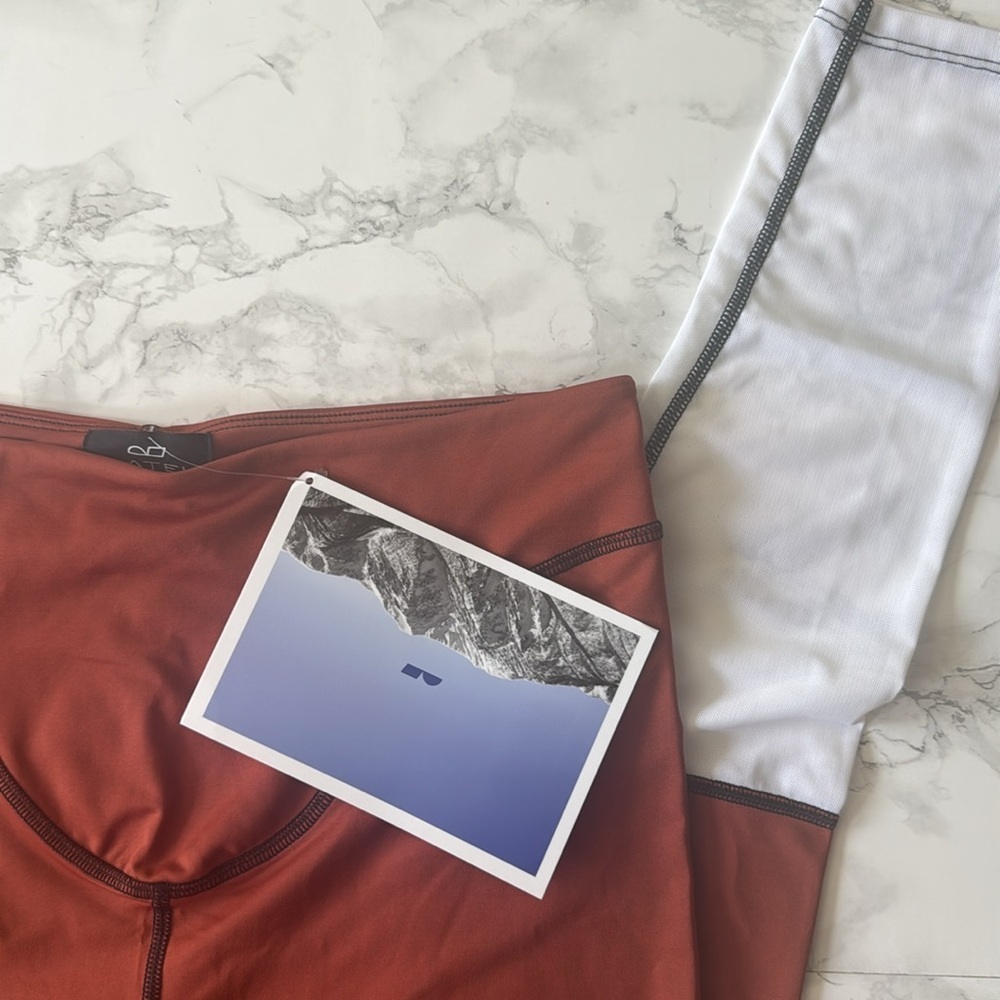 NWT Matek Jerboa Leggings Size Large​​ Taos Burnt Orange Activewear - Picture 3 of 7
